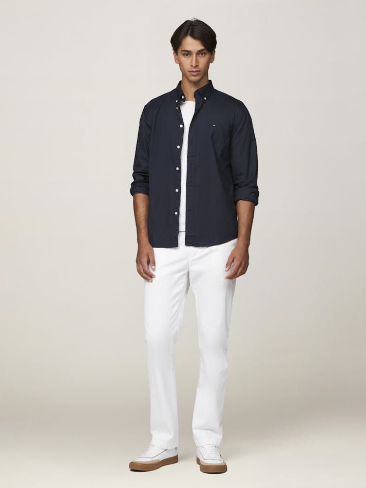 Tommy Hilfiger - Áo sơ mi tay dài nam Core Flex Poplin Solid Rf Shrt