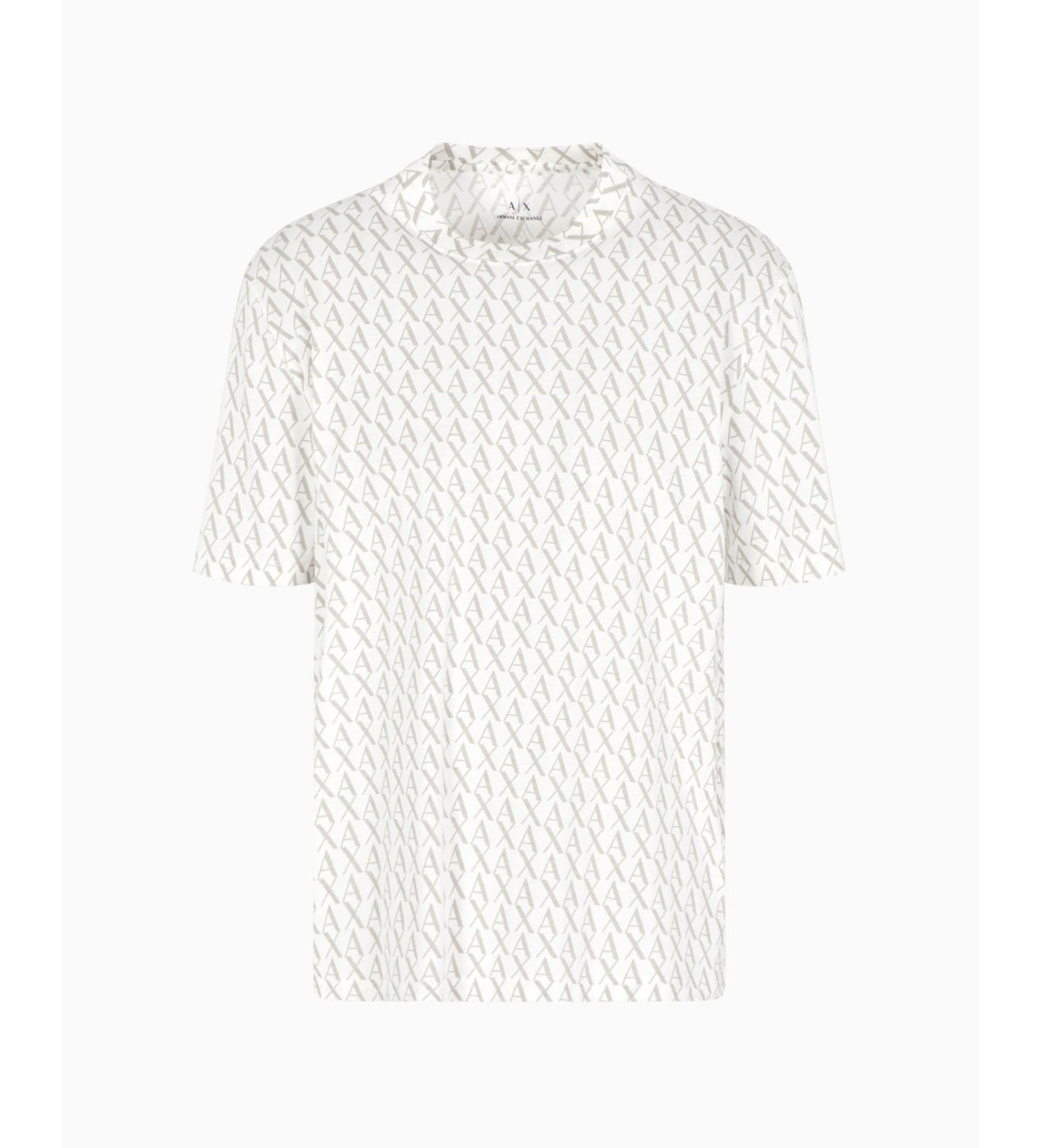 Armani Exchange - Áo phông thời trang nam Ax T-shirt Estamp white