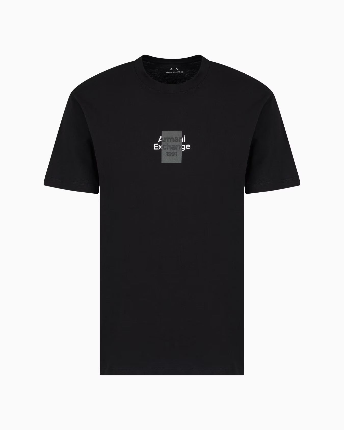 Armani Exchange - Áo phông thời trang nam AX Black Round T-Shirt