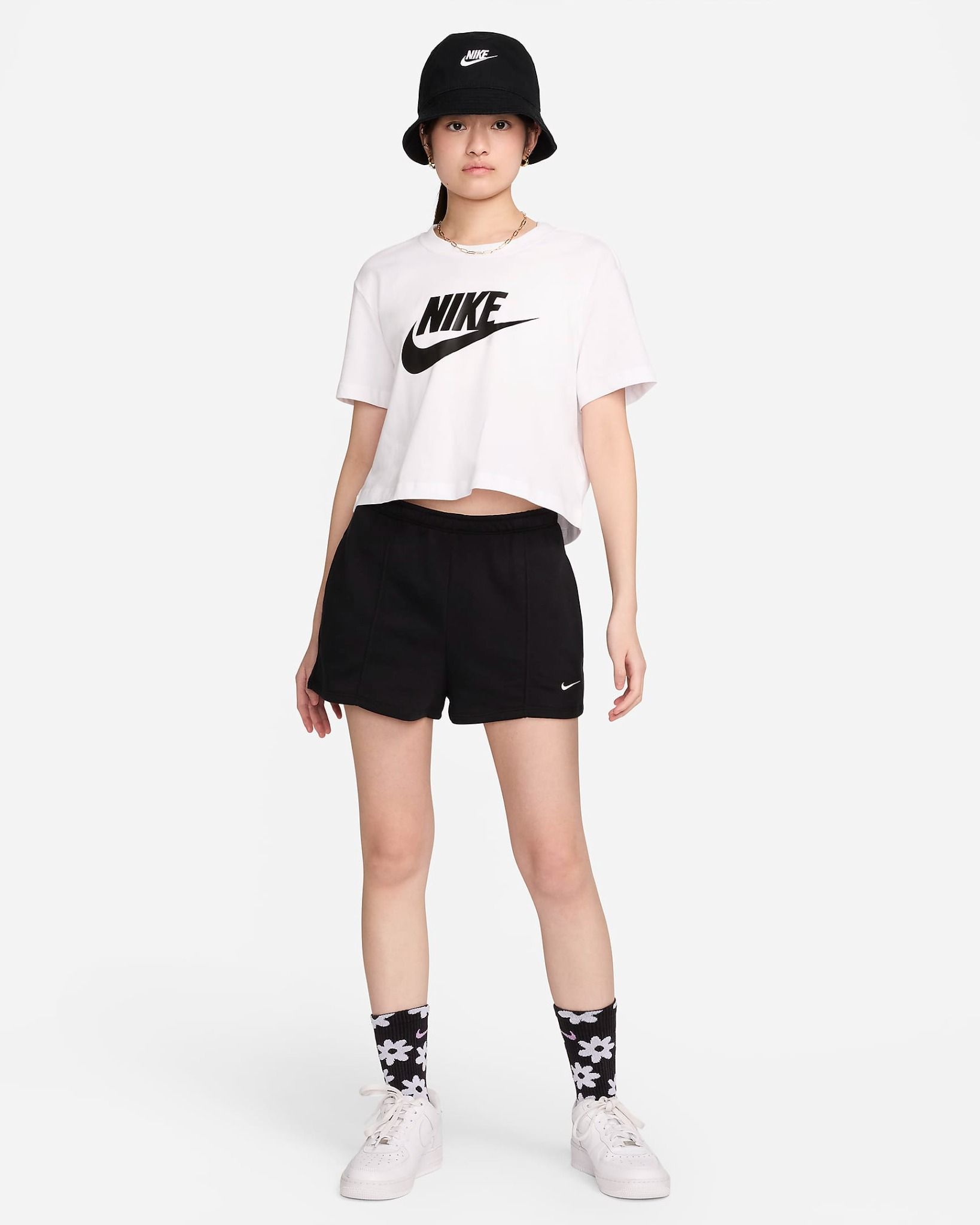 Nike - Áo tay ngắn thể thao Nữ Essential Women's Cropped T-Shirt