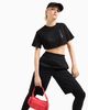 Armani Exchange - Áo thời trang nữ Ax Crop Black T-Shirt