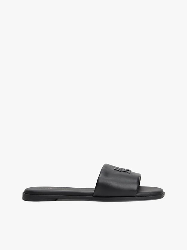 Tommy Hilfiger - Dép quai ngang nữ TH Monogram Leather Mules