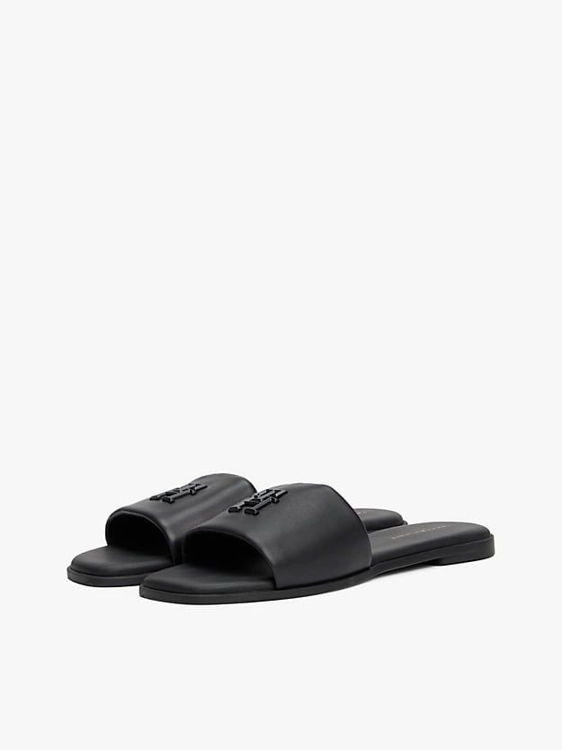 Tommy Hilfiger - Dép quai ngang nữ TH Monogram Leather Mules