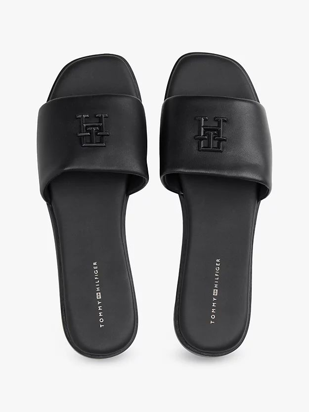 Tommy Hilfiger - Dép quai ngang nữ TH Monogram Leather Mules