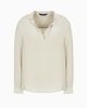 Armani Exchange - Áo blouse dài tay nữ Crepe blouse with pleats on the back