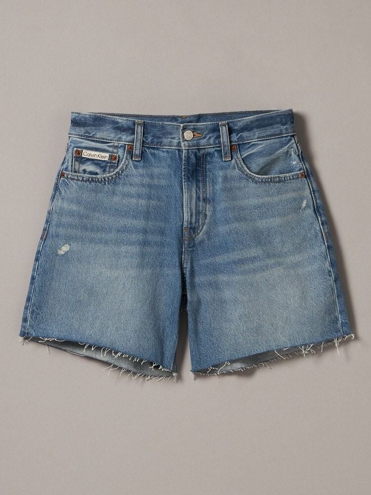 Calvin Klein - Quần jeans ngắn CK nữ Signature 90S Fit Short 6In