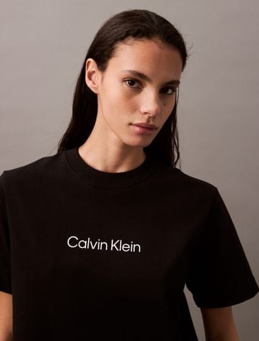 Calvin Klein - Áo phông thời trang CK nữ Relaxed Standard Logo Crewneck Tee