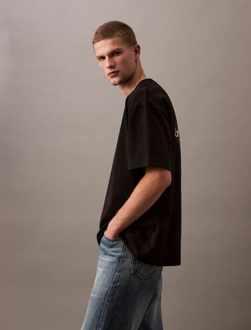Calvin Klein - Áo phông tay ngắn nam CK Oversized Embossed Monogram Tee - 4
