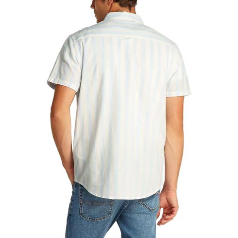 Tommy Hilfiger - Áo sơ mi tay ngắn nam TH Regular Linen Blend Stape Shirt