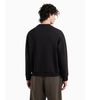 Armani Exchange - Áo nỉ ấm tay dài nam Sweatshirt with eagle embroidery in organic cotton ASV black