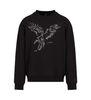 Armani Exchange - Áo nỉ ấm tay dài nam Sweatshirt with eagle embroidery in organic cotton ASV black
