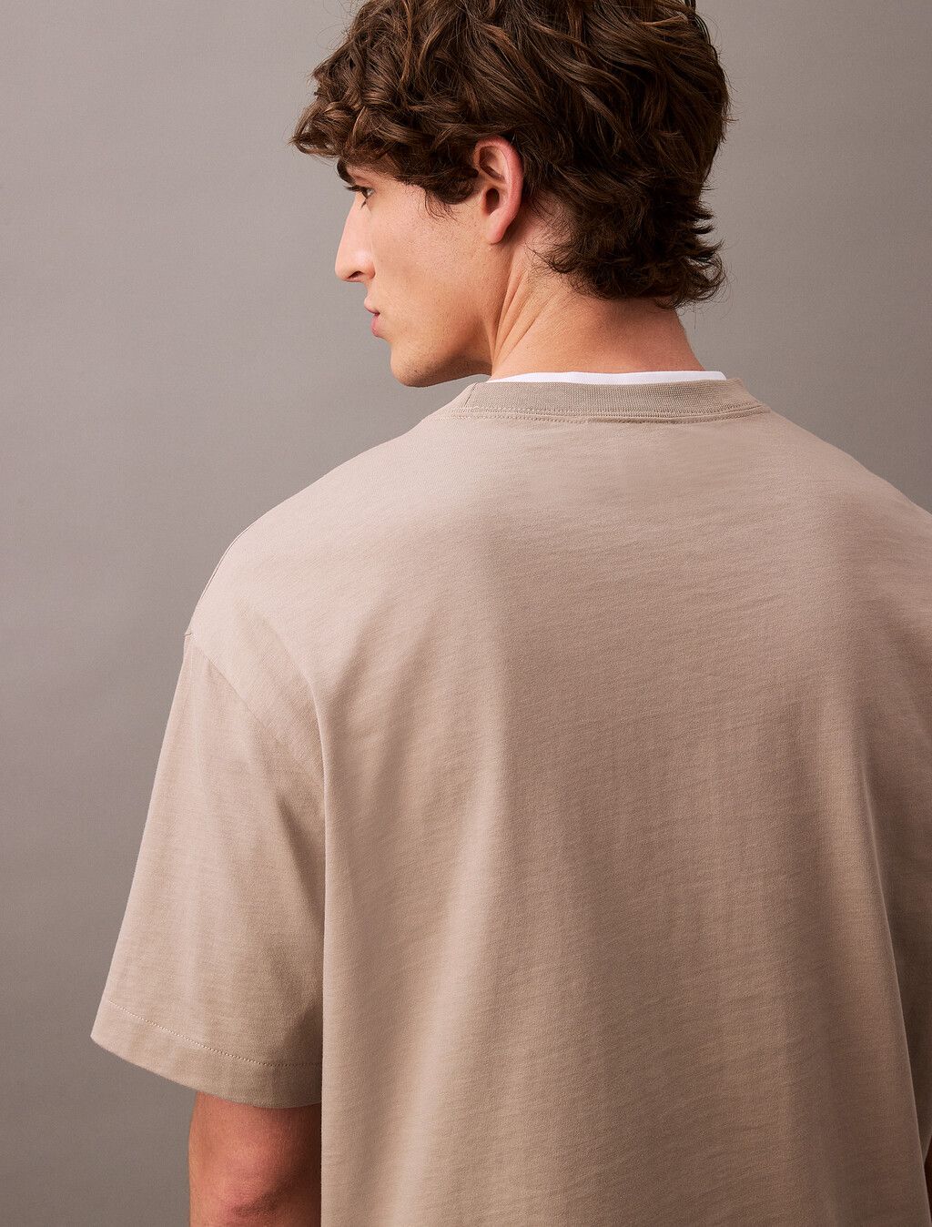 Calvin Klein - Áo thun thời trang nam CK Calvin Logo Crew Neck Tee
