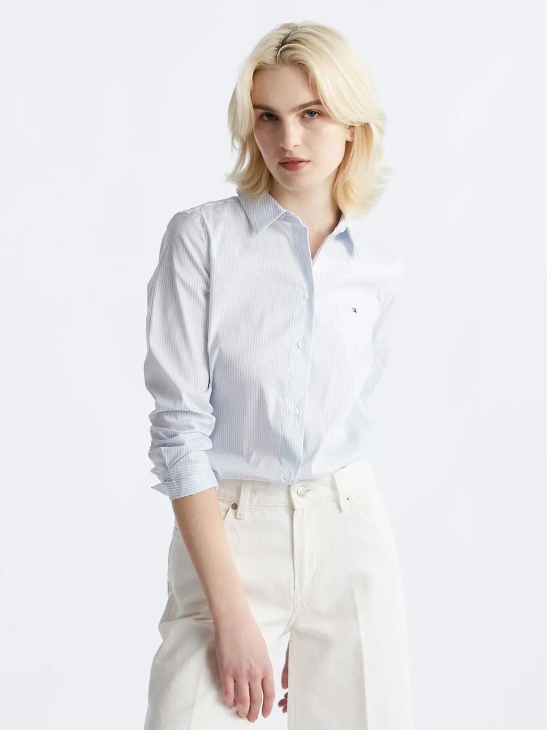 Tommy Hilfiger - Áo sơ mi tay dài nữ Essential Poplin Regular Shirt