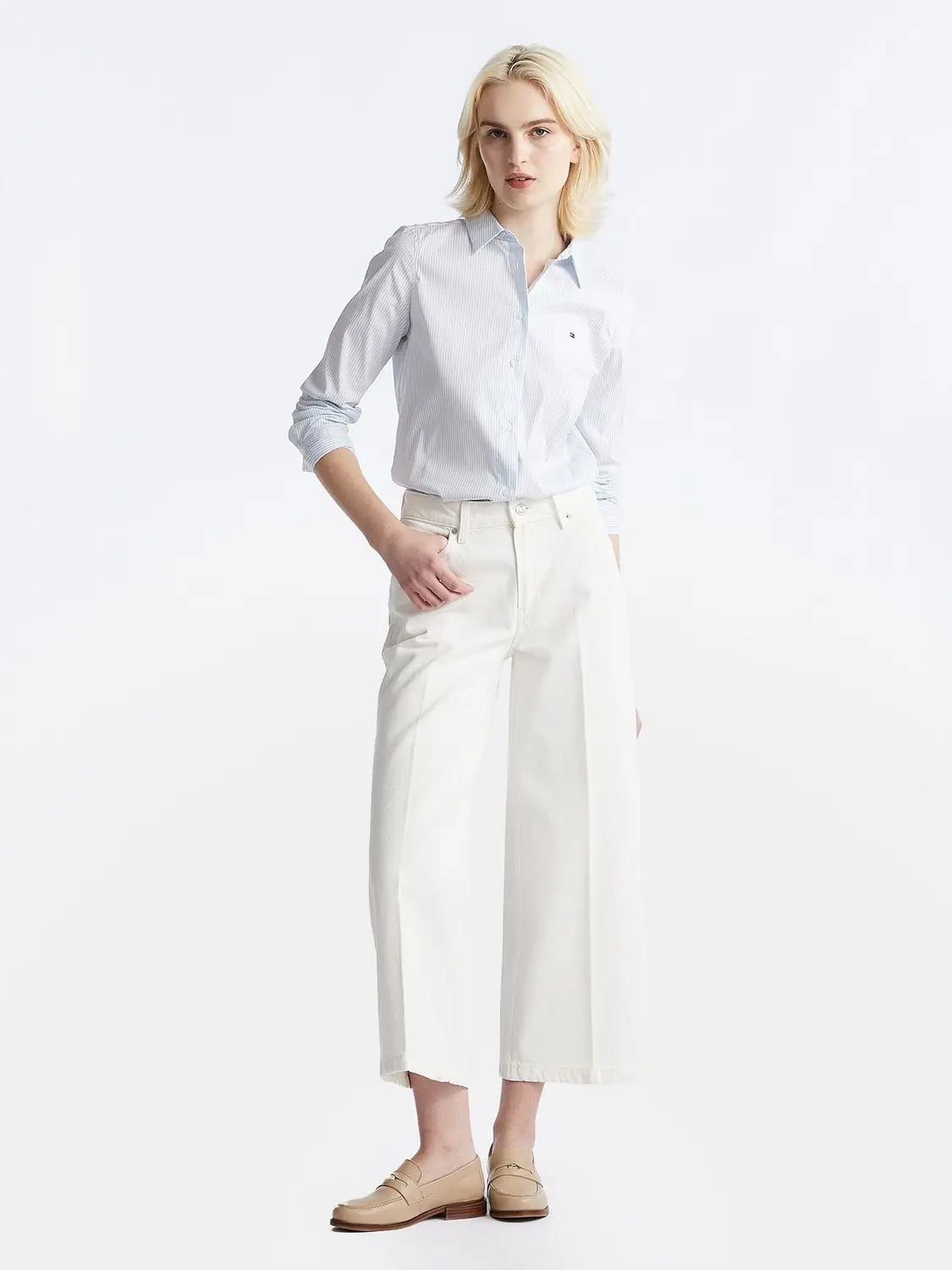 Tommy Hilfiger - Áo sơ mi tay dài nữ Essential Poplin Regular Shirt