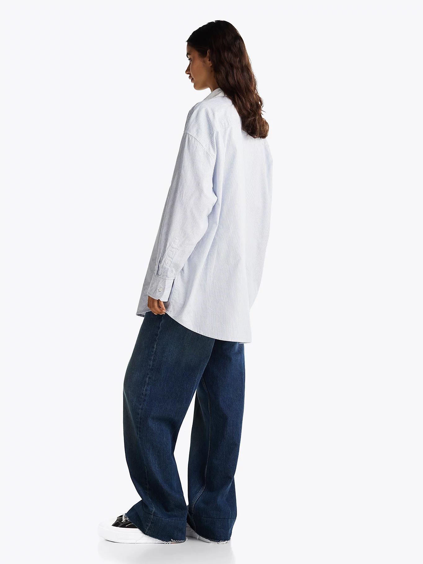 Tommy Hilfiger - Áo sơ mi tay dài nữ Oversized Fit Stripe Shirt