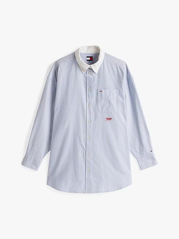Tommy Hilfiger - Áo sơ mi tay dài nữ Oversized Fit Stripe Shirt