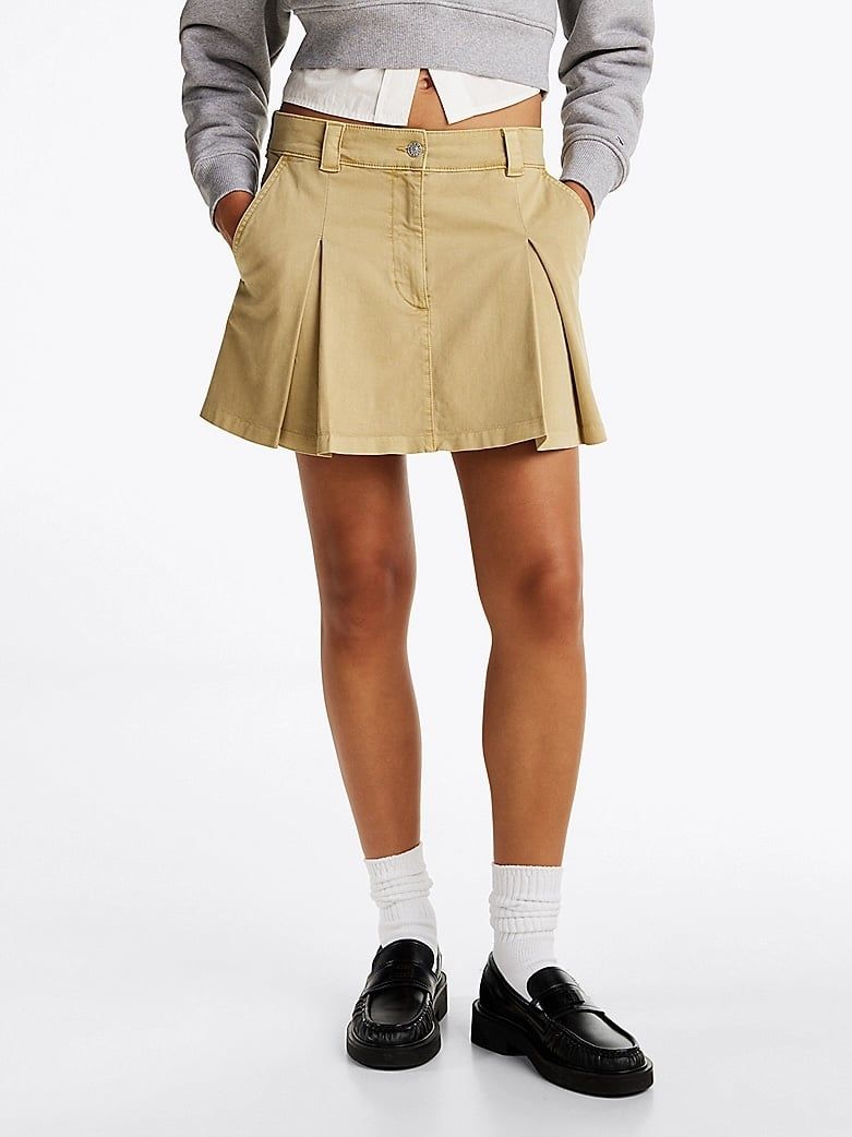 Tommy Hilfiger - Váy nữ Pleated Flap Pocket Mini Skirt