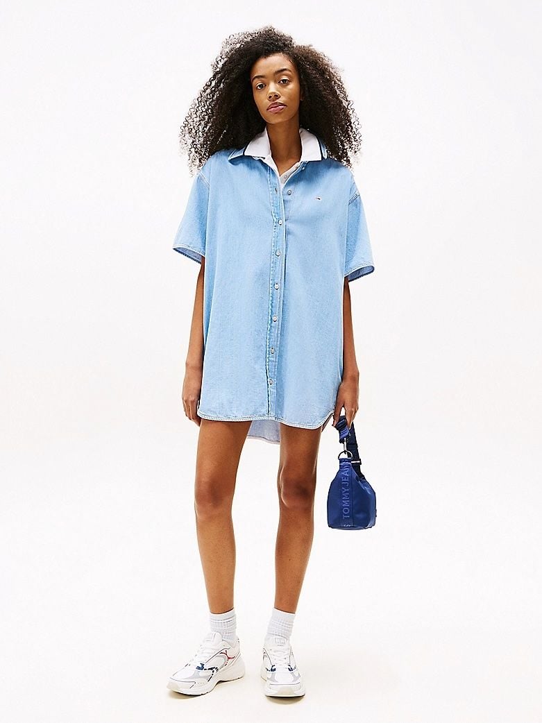 Tommy Hilfiger - Đầm nữ Mini Denim Short Sleeve Shirt Dress