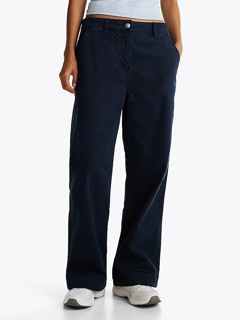 Tommy Hilfiger - Quần dài nữ Mia Mid Rise Relaxed Straight Trousers