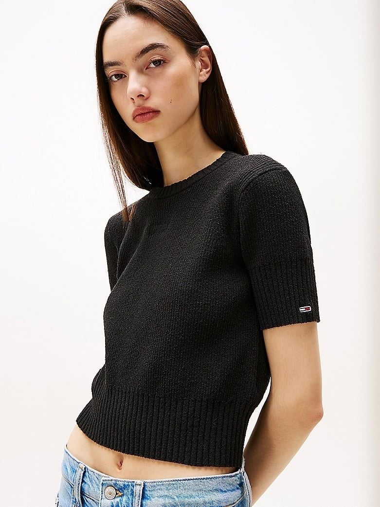 Tommy Hilfiger - Áo tay ngắn nữ Rib-Knit Short Sleeve Jumper