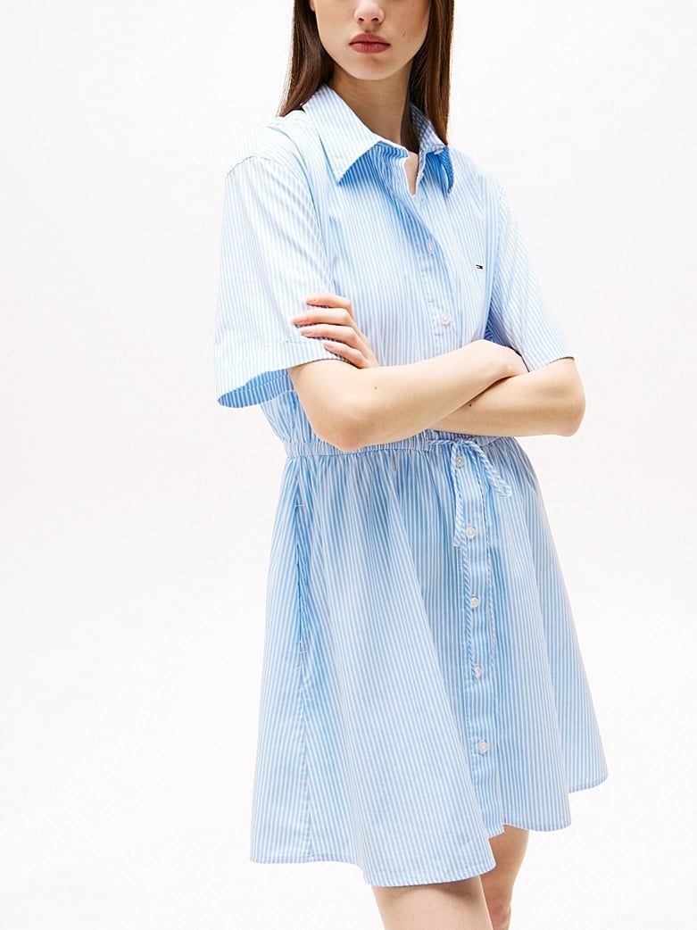 Tommy Hilfiger - Đầm nữ Stripe Relaxed Mini Shirt Dress