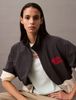 Calvin Klein - Áo thun tay ngắn nữ CK Flocked Logo Crewneck Tee