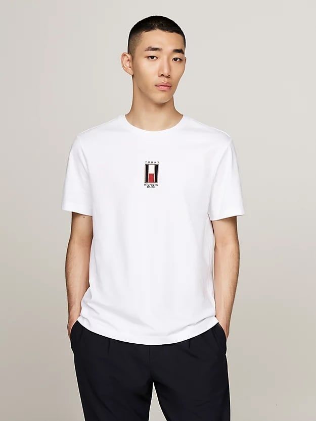 Tommy Hilfiger - Áo thun tay ngắn nam Vertical Flag Embroidery T-Shirt