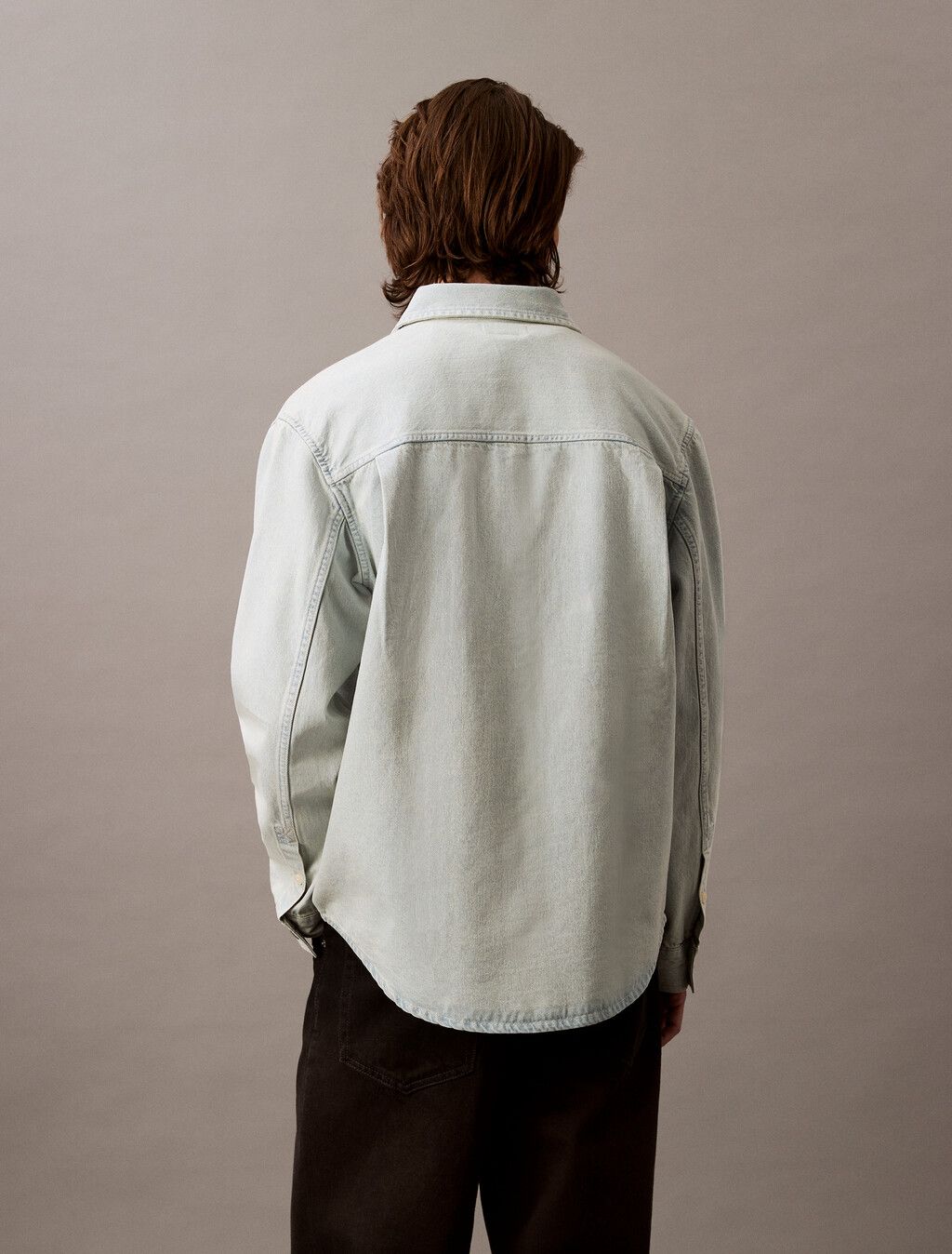 Calvin Klein - Áo sơ mi tay dài nam CK Goldenrod Denim Overshirt