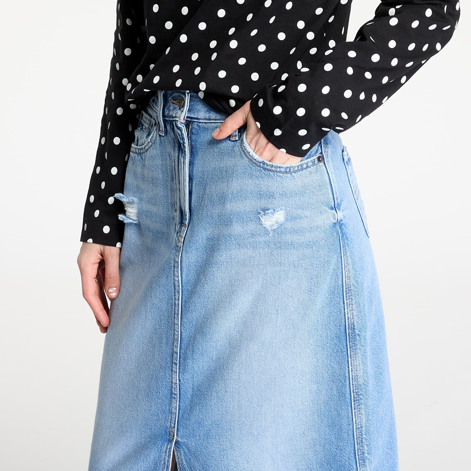 Tommy Hilfiger - Váy jeans nữ Claire Midi Skirt Denim