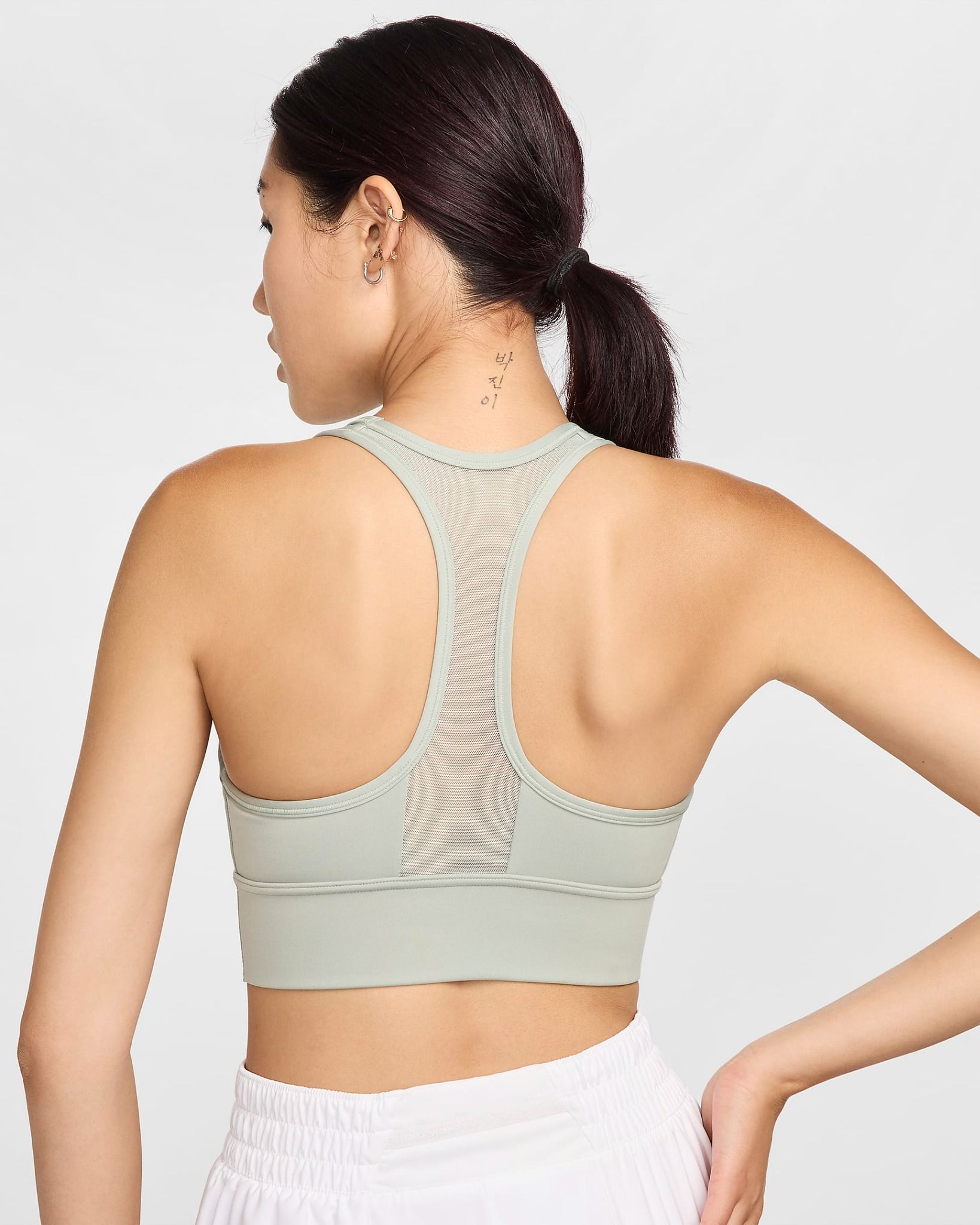 Nike - Áo ngực thể thao Nữ Swoosh Medium Support Women's Padded Longline Sports Bra
