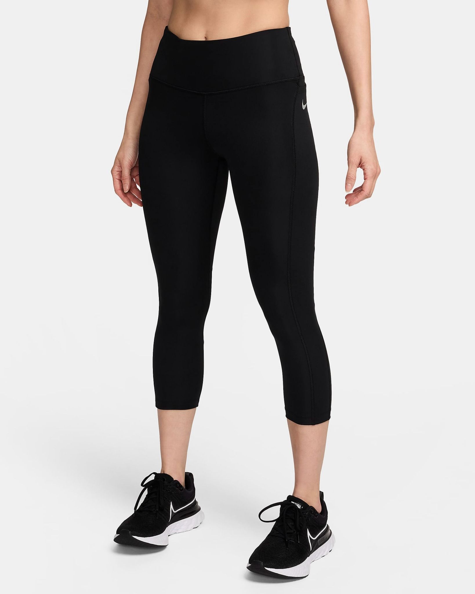 Nike - Quần lửng thể thao ống bó Nữ Fast Women's Mid-Rise Crop Running Leggings