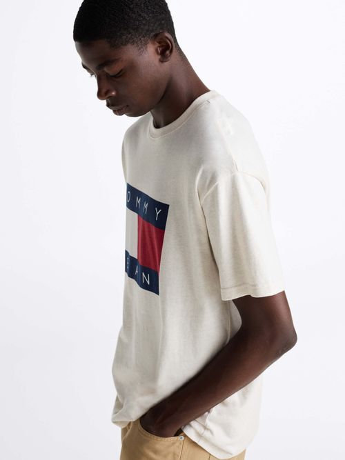 Tommy Hilfiger - Áo thun tay ngắn nam Relaxed Melange Big Flag Tee