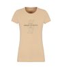Armani Exchange - Áo thun thời trang nữ Ax Beige short sleeved slim fit t-shirt