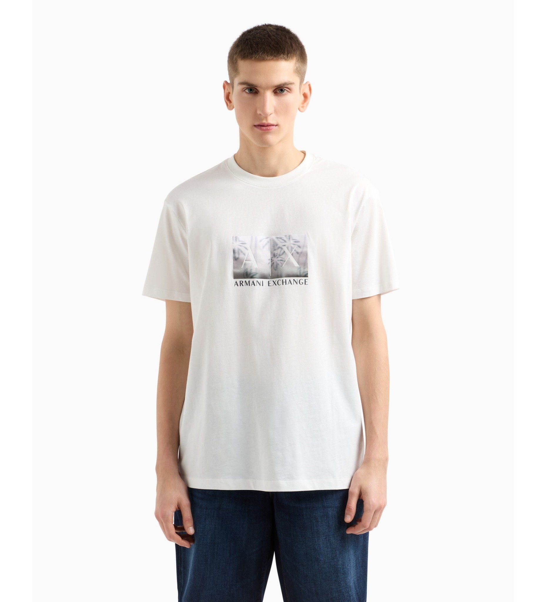 Armani Exchange - Áo phông thời trang nam Ax Short sleeve T-shirt white