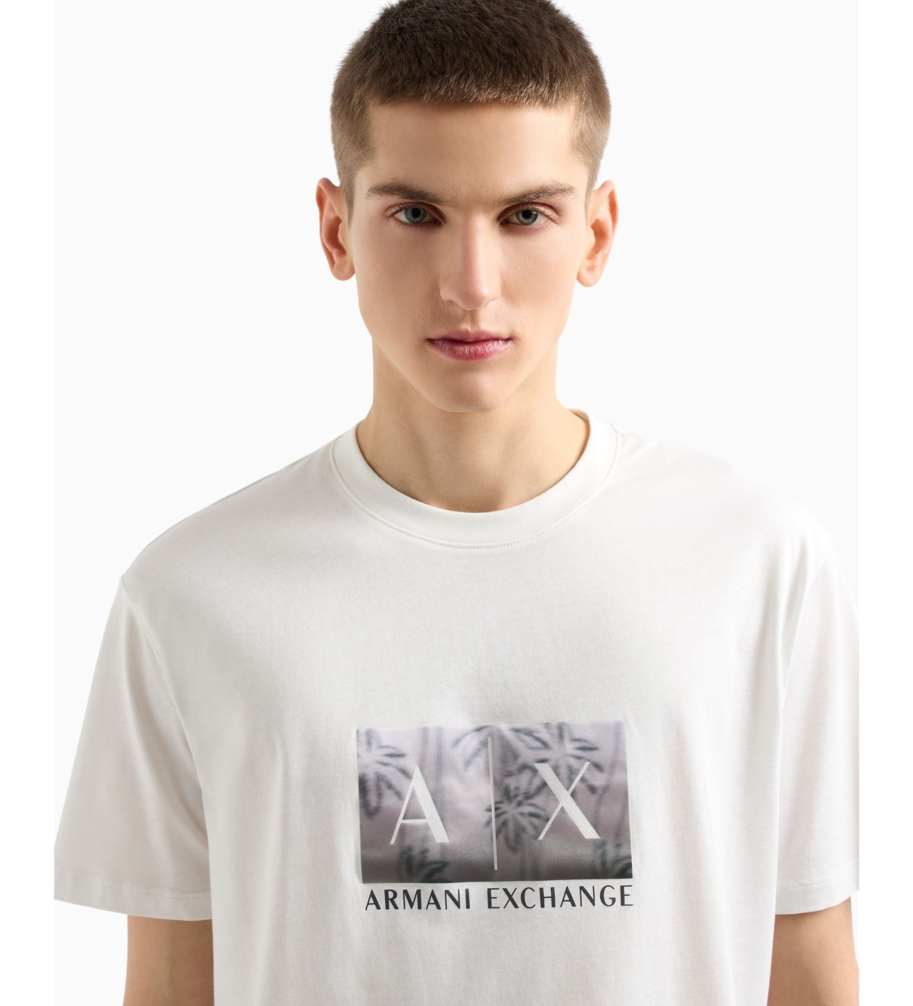 Armani Exchange - Áo phông thời trang nam Ax Short sleeve T-shirt white