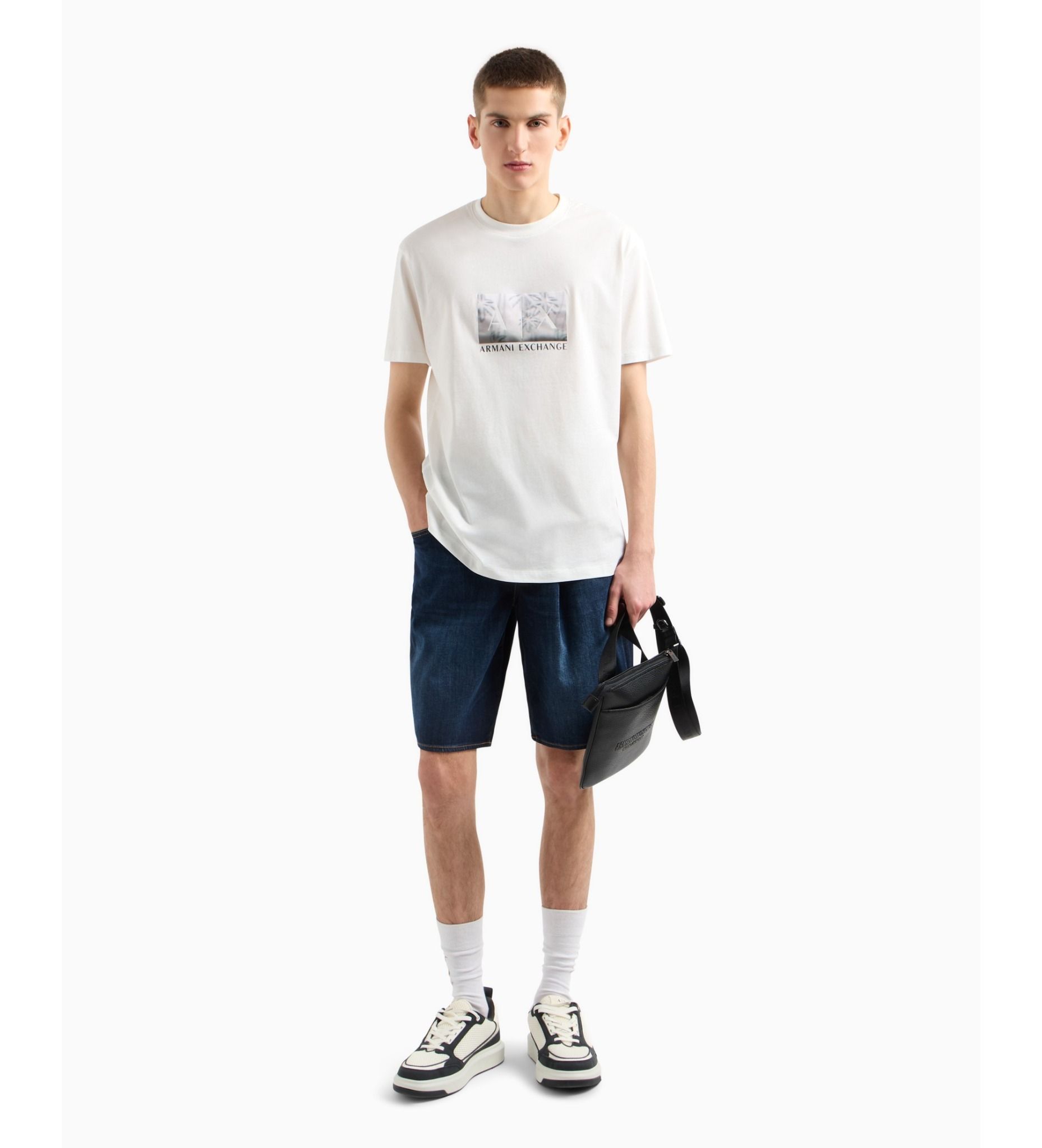 Armani Exchange - Áo phông thời trang nam Ax Short sleeve T-shirt white
