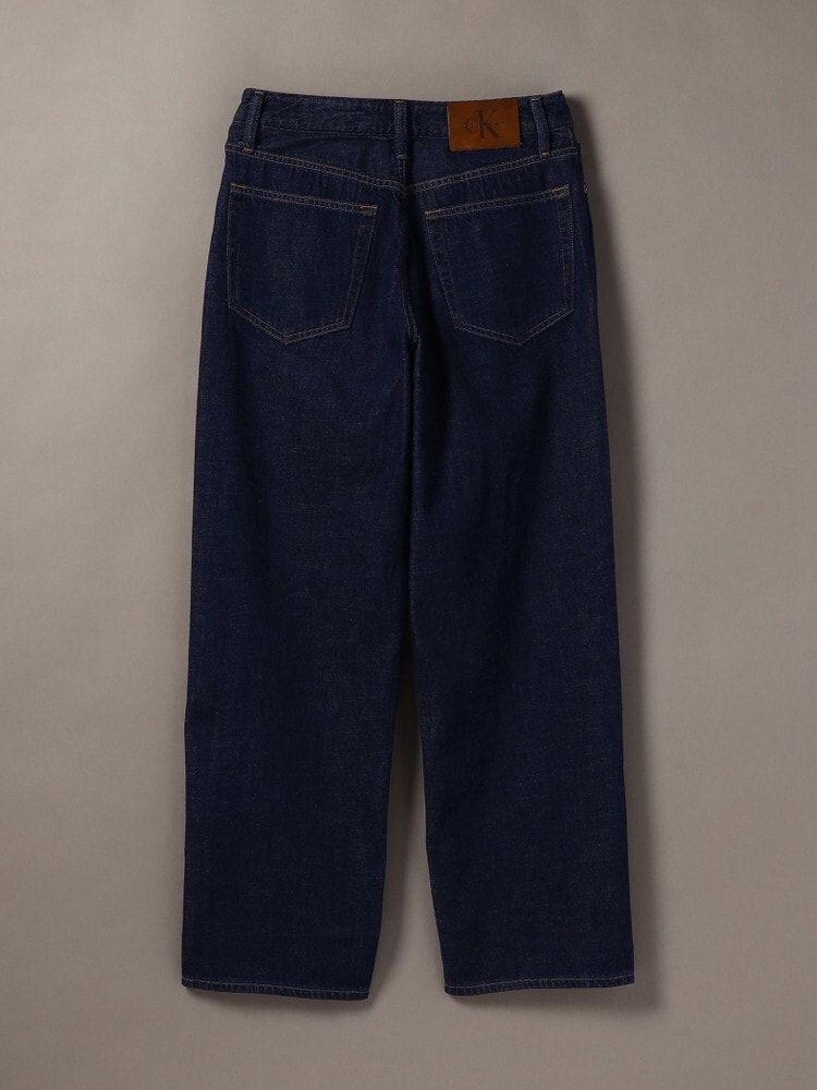 Calvin Klein - Quần jeans ống đứng CK nữ Premium Linen Relaxed Straight