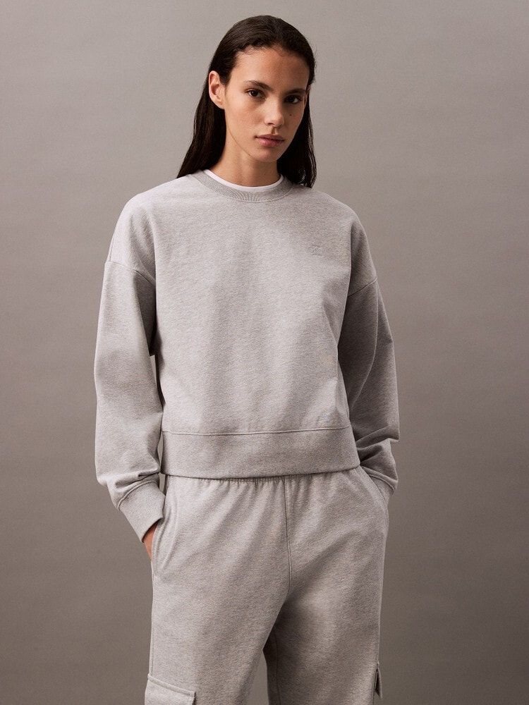 Calvin Klein - Áo tay dài CK nữ Archive Logo Fleece Relaxed Sweatshirt