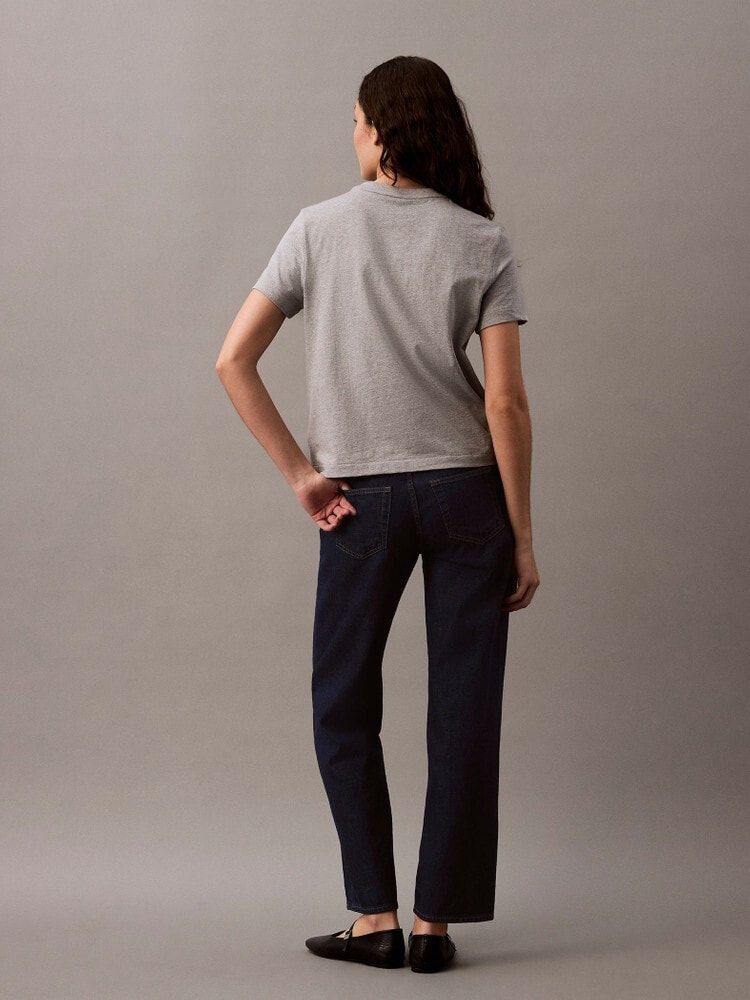 Calvin Klein - Quần jeans ống đứng CK nữ Premium Linen Relaxed Straight