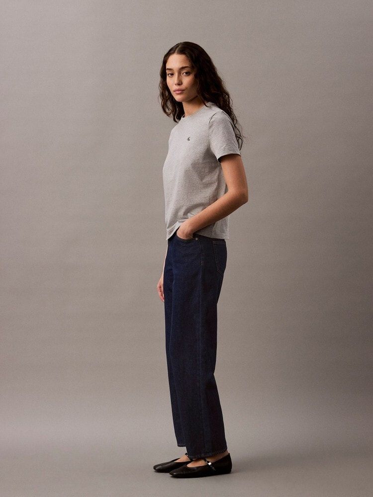 Calvin Klein - Quần jeans ống đứng CK nữ Premium Linen Relaxed Straight