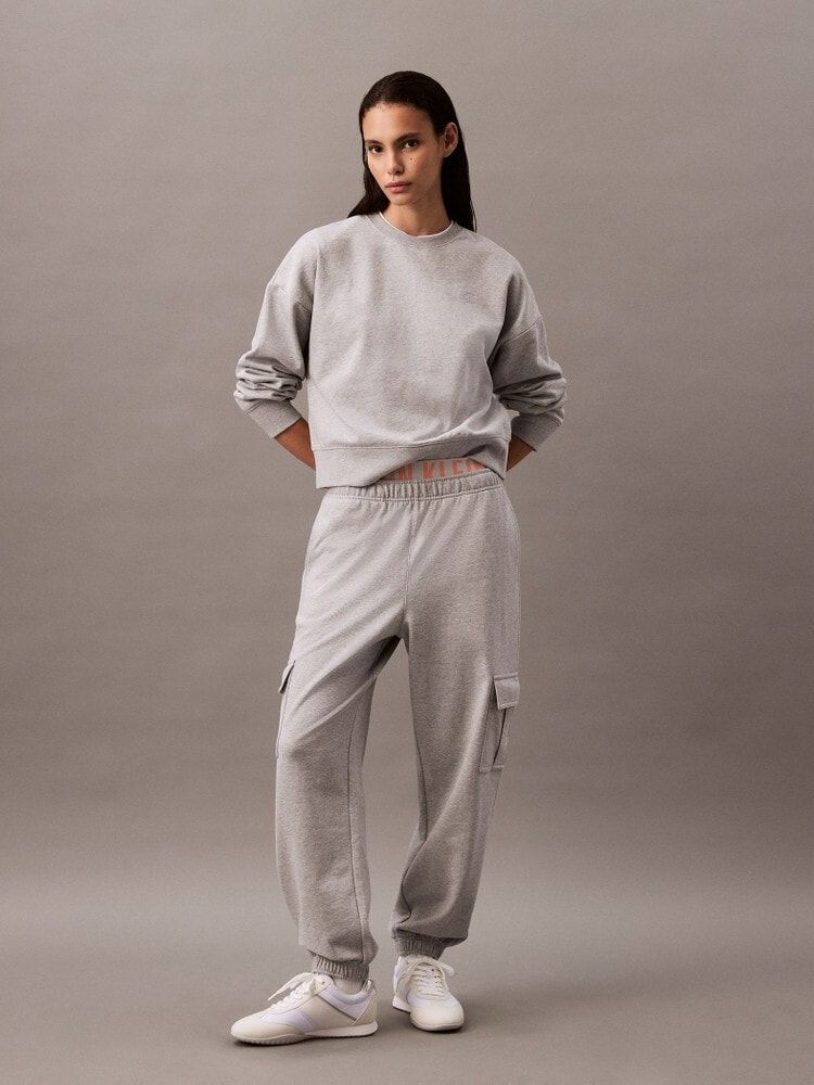 Calvin Klein - Áo tay dài CK nữ Archive Logo Fleece Relaxed Sweatshirt