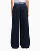 Armani Exchange - Quần jeans ống rộng nữ Ax Premium Trousers