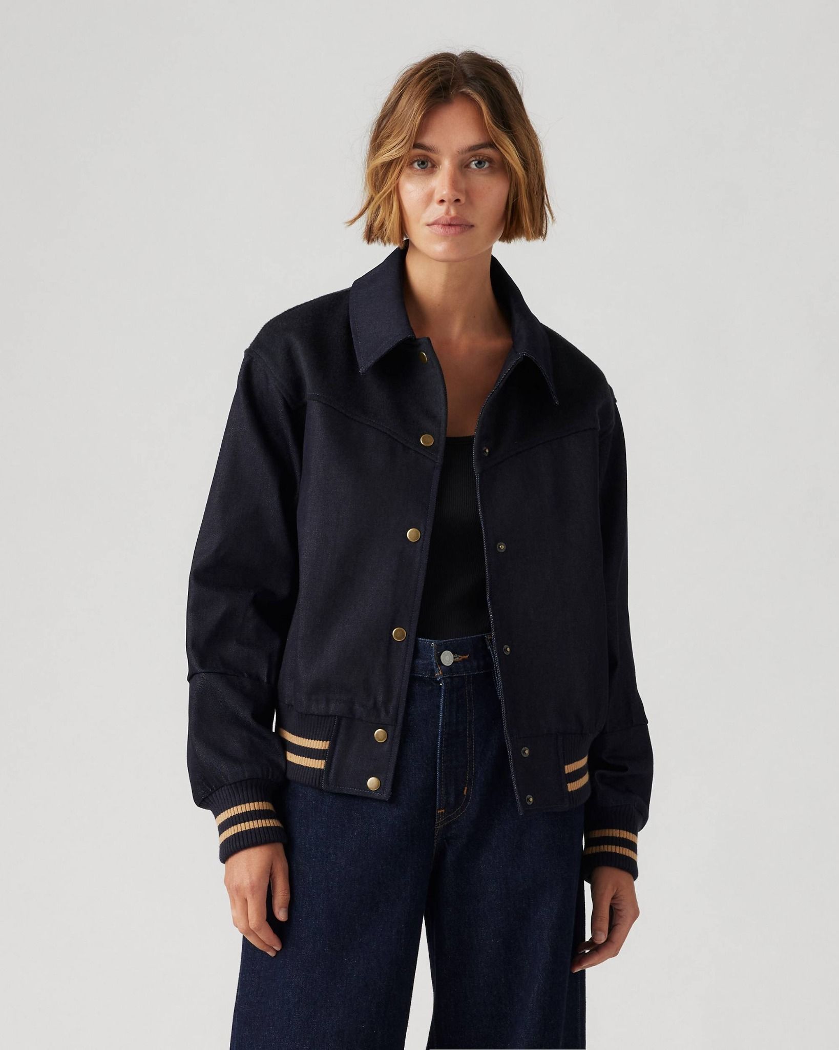 Levi's - Áo khoác jeans nữ Lennox Varsity Jacket