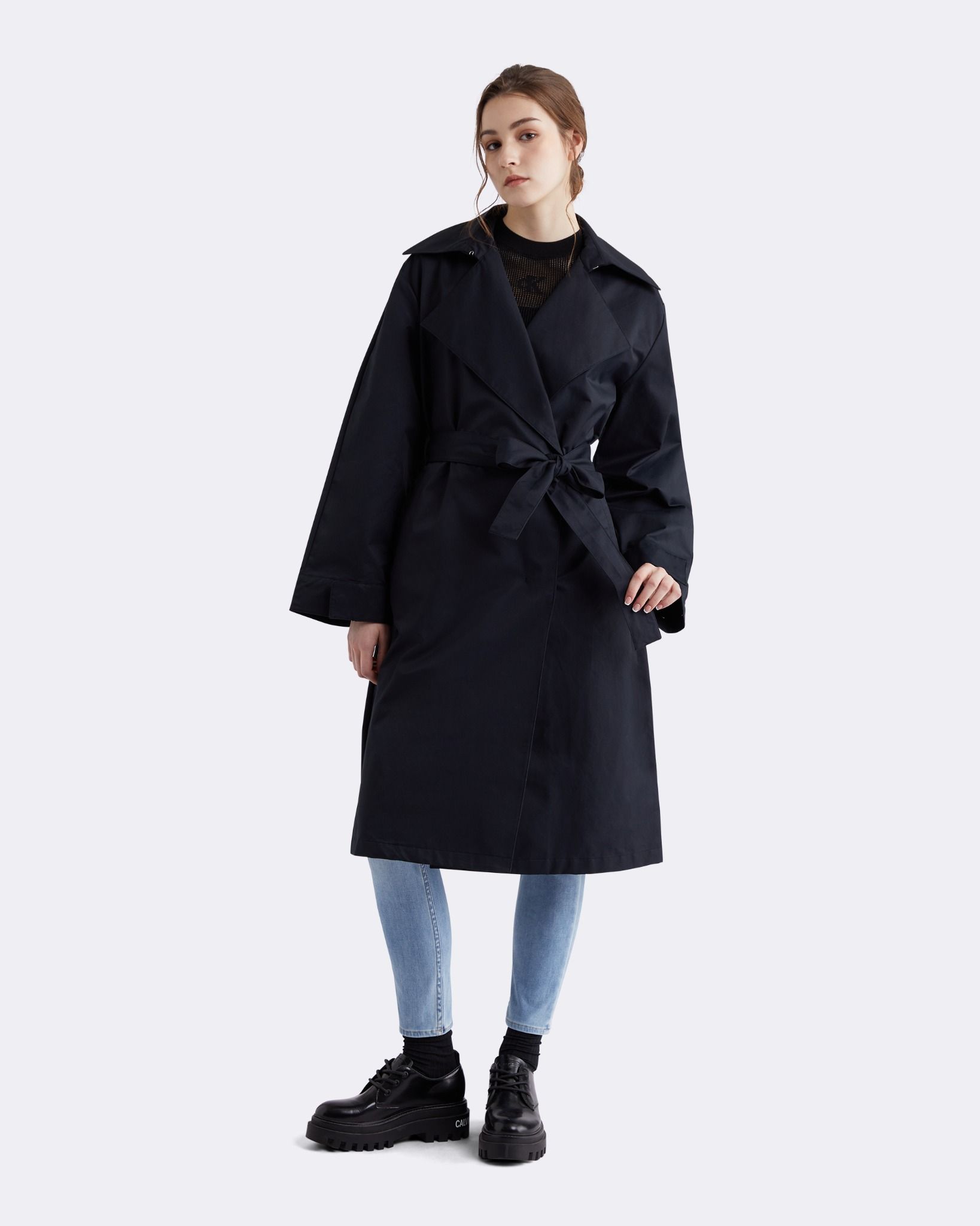 Calvin Klein - Áo khoác dài nữ Essential Casual Trench Coat - Mua ngay Hàng Chính hãng tại ULA Vietnam