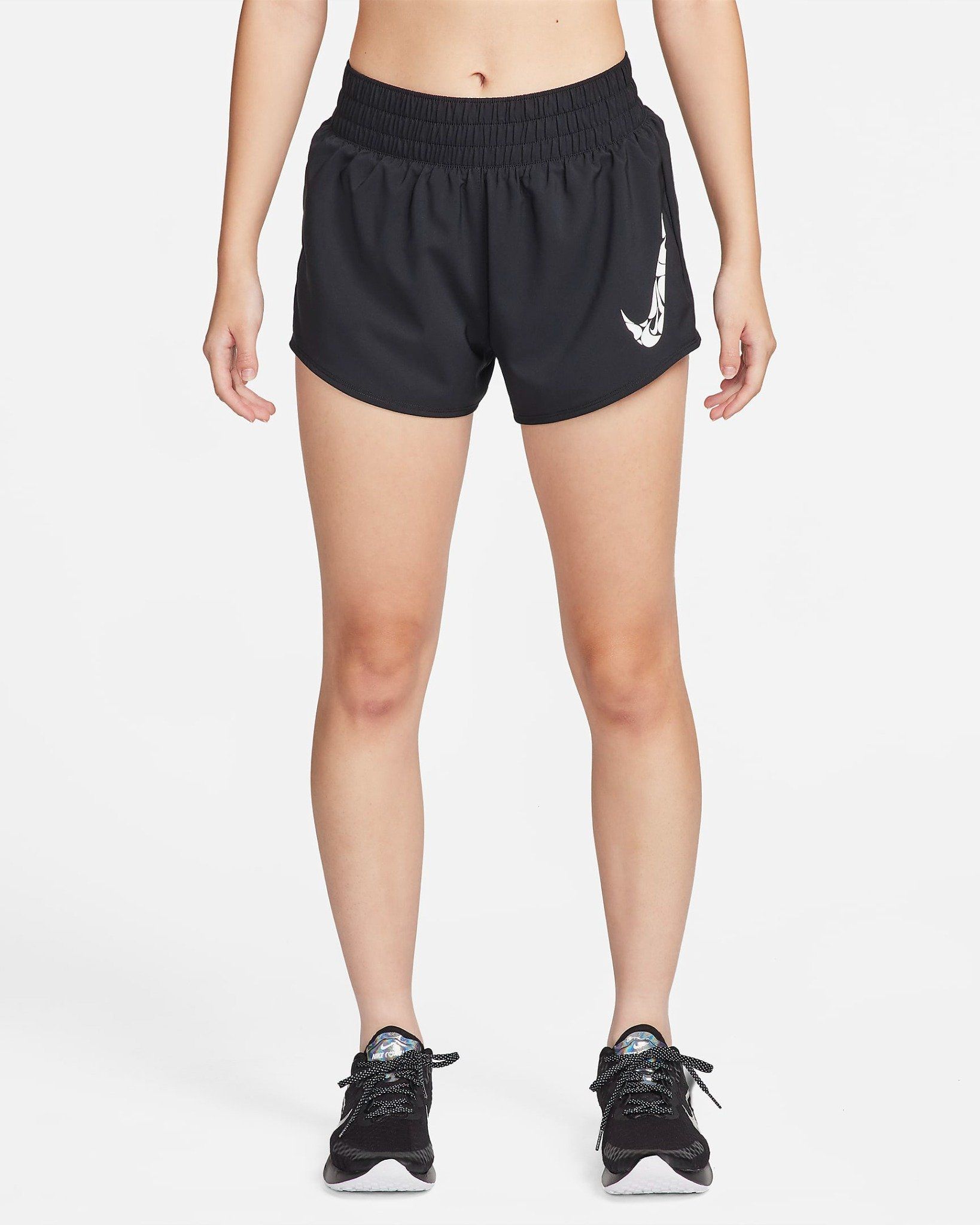 Nike - Quần ngắn chạy bộ Nữ One Women's Dri-FIT Mid-Rise 8cm (approx.) Brief-Lined Shorts