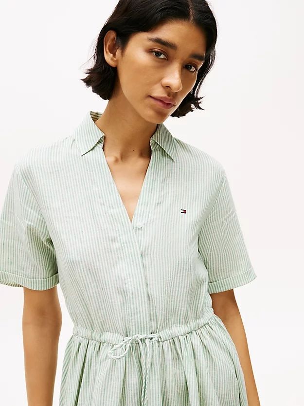 Tommy Hilfiger - Đầm nữ Pure Linen Mini Shirt Dress