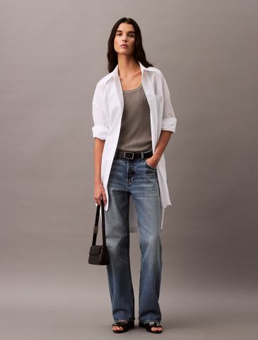 Calvin Klein - Áo ba lỗ dệt kim CK nữ Viscose Ribs Tank