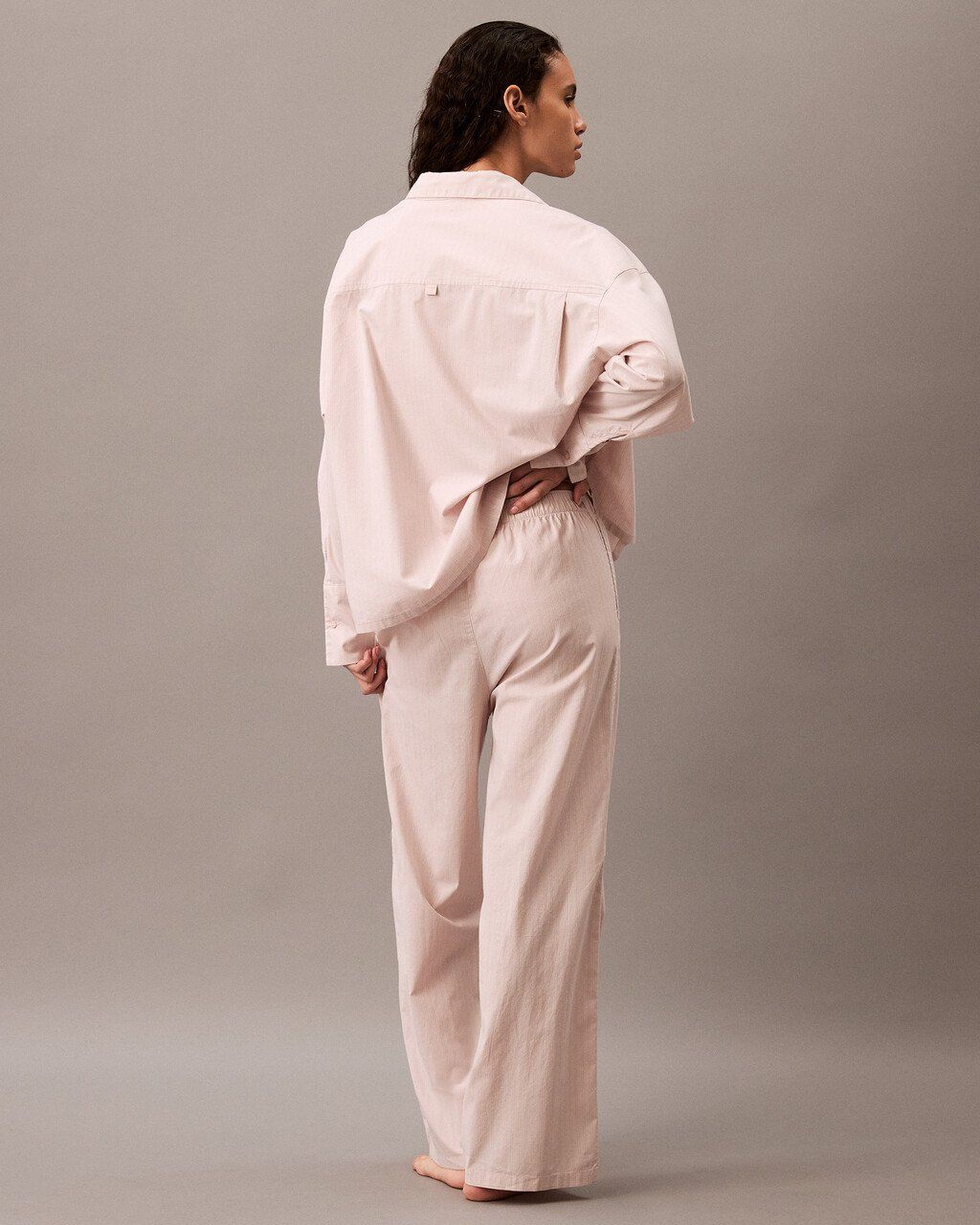 Calvin Klein - Áo ngủ CK nữ Cotton Poplin Shirt.