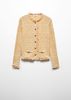 Mango - Áo khoác len nữ Pocket tweed cardigan