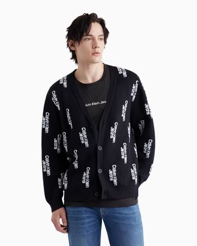 Calvin Klein - Áo khoác len nam Logo Intarsia Cardigan